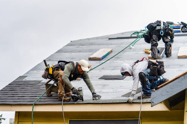 Professional Gutter Installation technician working in Rock Camp, OH